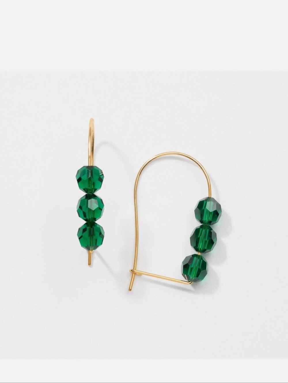 Touchstone Crystal Emerald Green Earrings